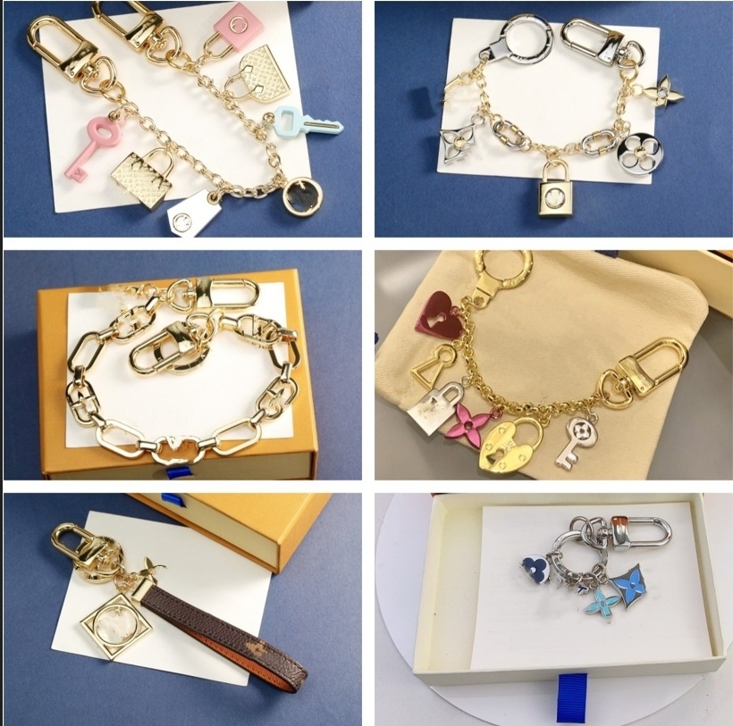 designer keychain women letter designers keychain wallet rabbit top llavero Car Key Chain Buckle jewelry blue pink follower Keyring Keychains Lanyards