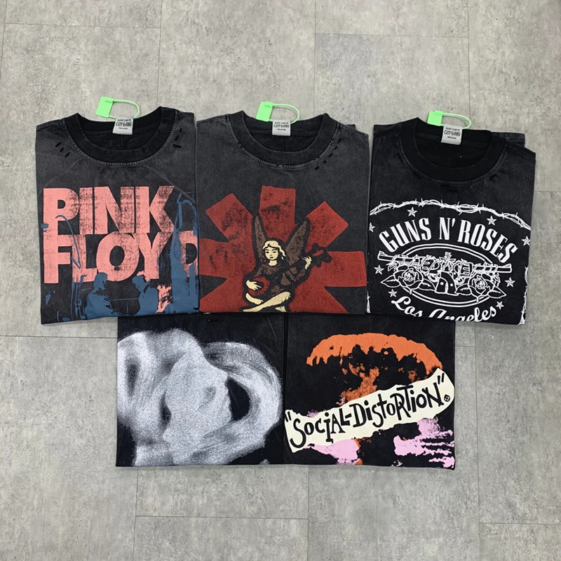 Yao Fashion Vintage Punk Band Casual Oversize Washed Old Tank Tops Rock Roll Streetwear Loose Graphics Sleeveless Vest For Men 260119