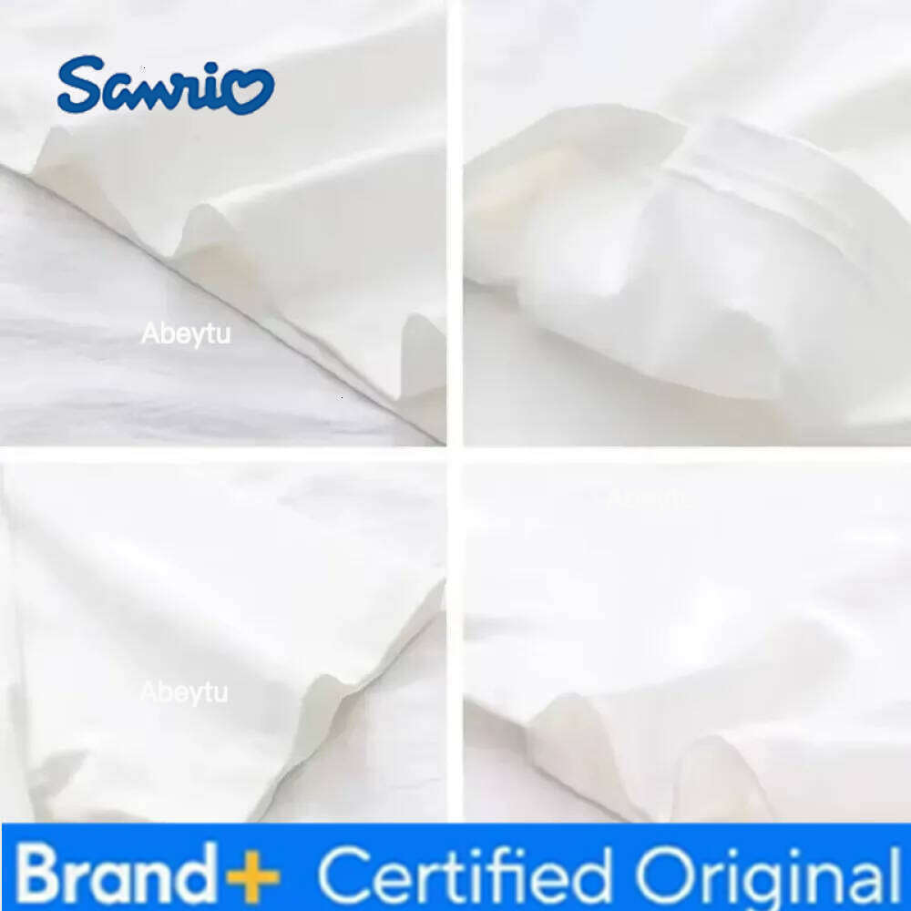 Sanrio MINISO Hello Kitty Printed Men's Street Letters Casual Fashion Harajuku Top Y2k T-shirt Cotton Skin-friendly H260120