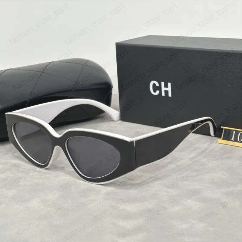 Cc For Women Color Blocking Designer Cat Eye Men Trend Gift Glasses Beach Shading Protection Polarized Channels Sunglasses 548 090