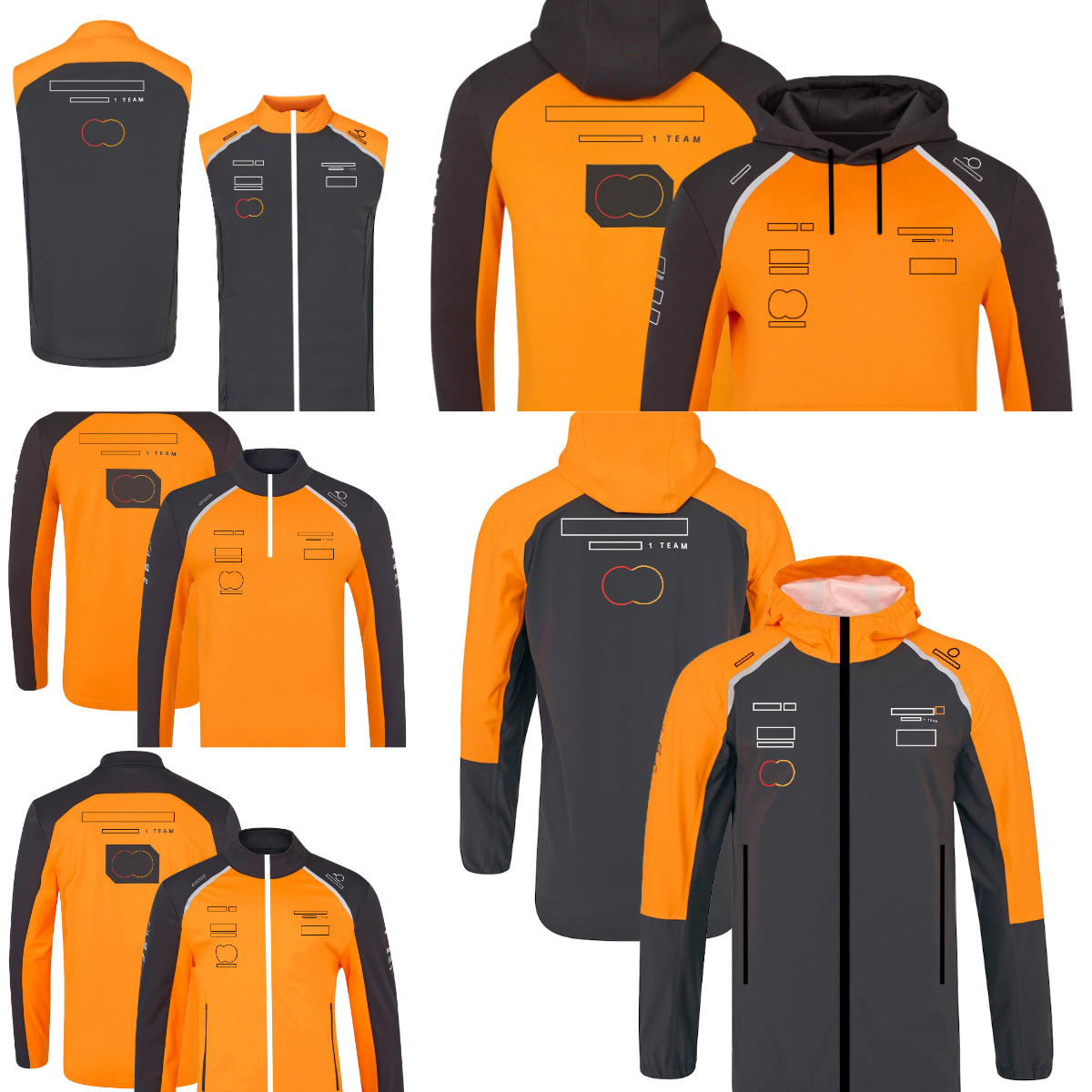 Explosions 2025 F1 team racing full zipper pullover hooded coat Formula One racing zipper sweater jacket warm sports fans racing jacket Racing sports customization.