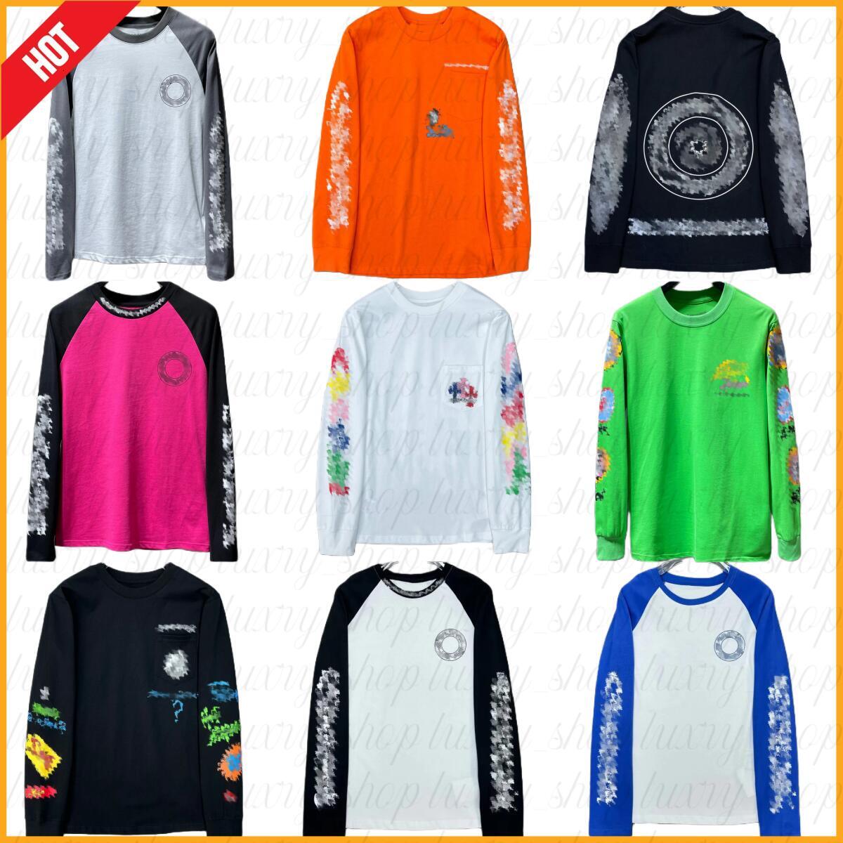 Chormeheart Mens Designer T Shirt Graphic T Shirt Sweatshirt Hip Hop Long Sleeve Shirt Sleeves Tees Classic Printed Pattern Fashion Chome Hoodie a98