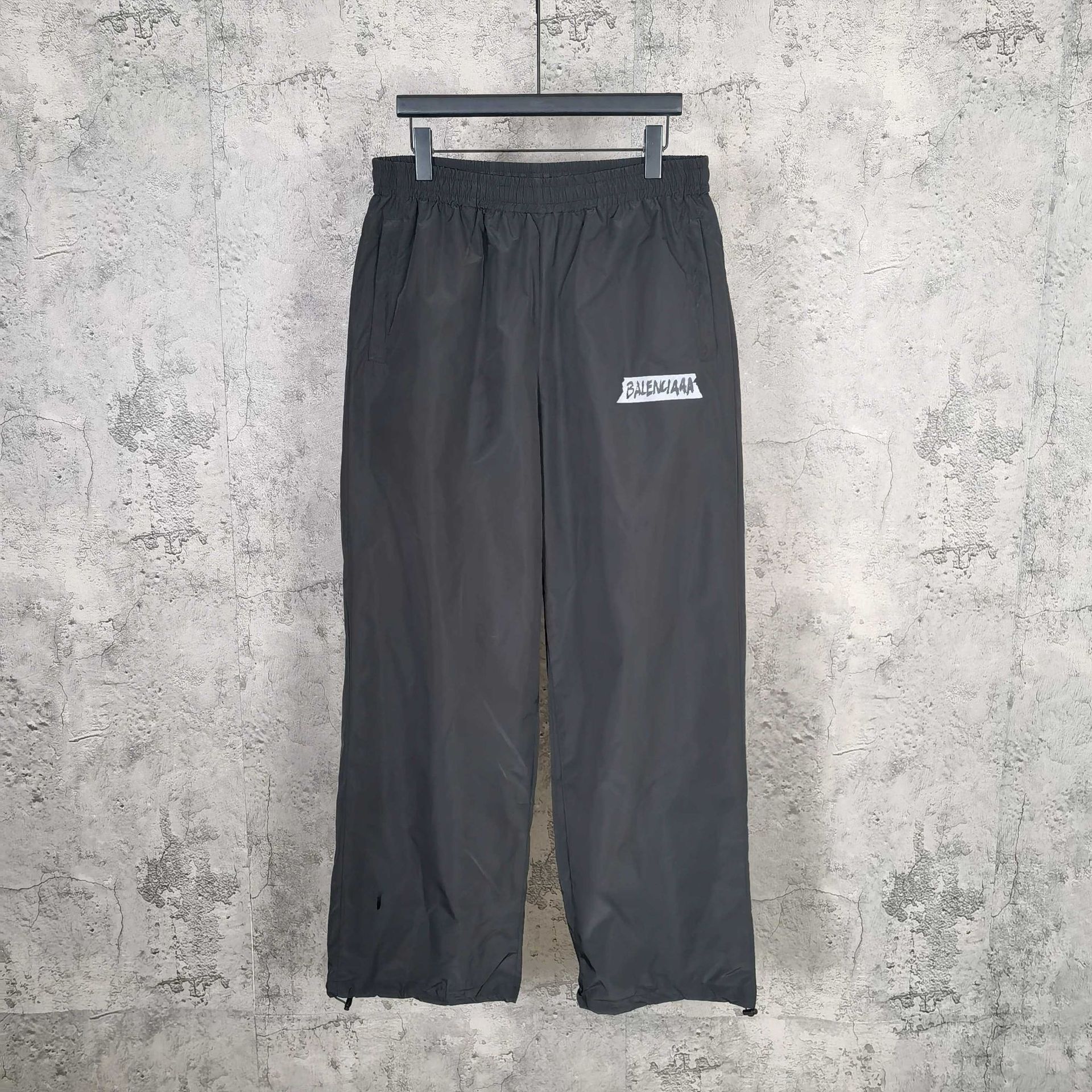 Designer BB Correct Version High-Quality B Brand 26SS New Logo Letter Tape Print Label Loose Trench Coat Pants