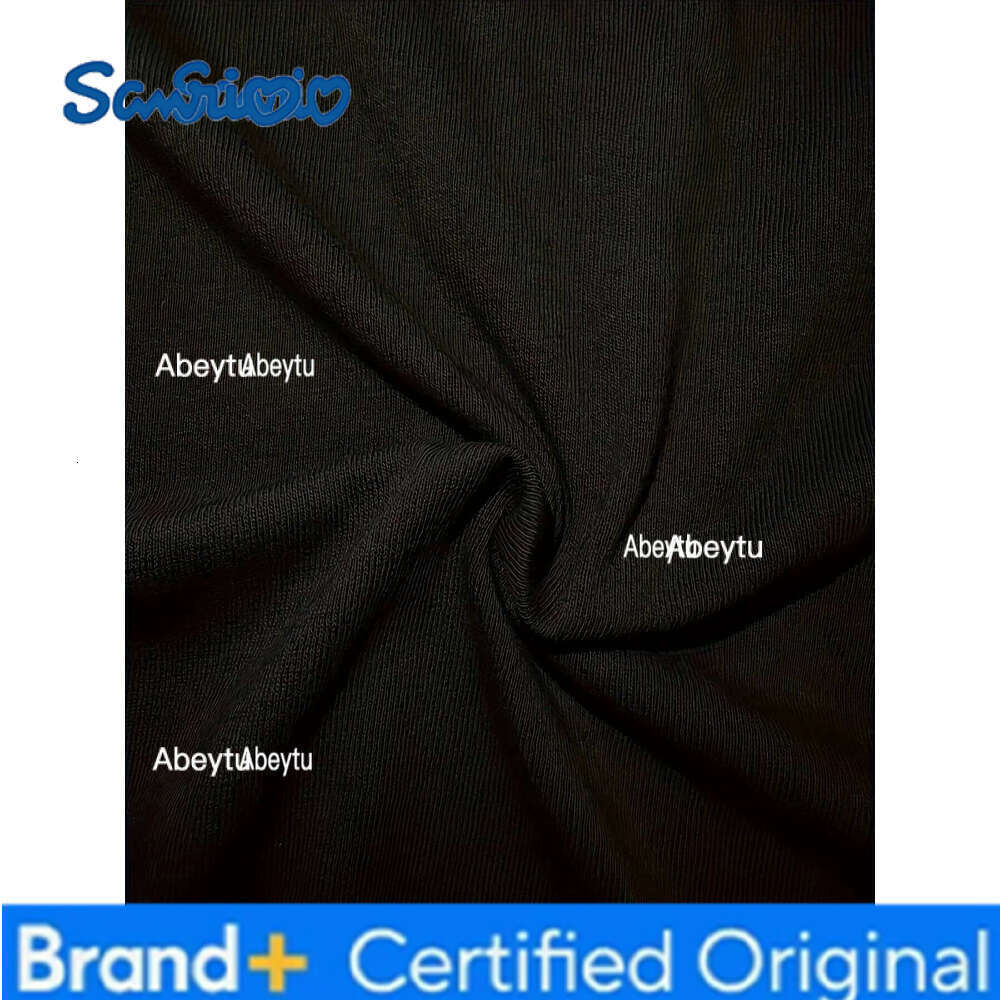 Sanrio Womens Kuromi Pattern T-Shirt Cotton Classic Short Sleeve Unisex Streetwear Oversized Loose Casual Stylish H260120