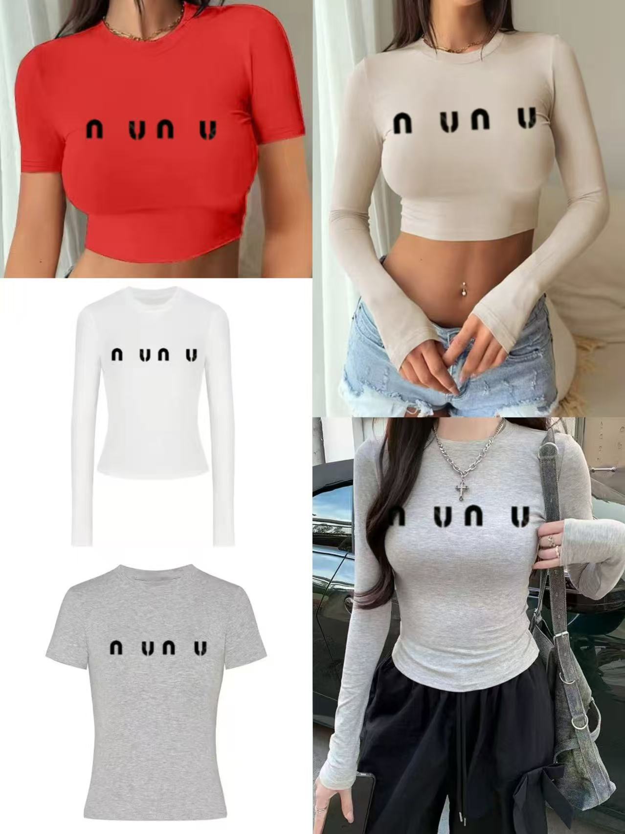Women's T-shirt designer clothing women's luxury shirt round neck classic letter printed long sleeved slim fit shirt top sexy women's clothing S-L