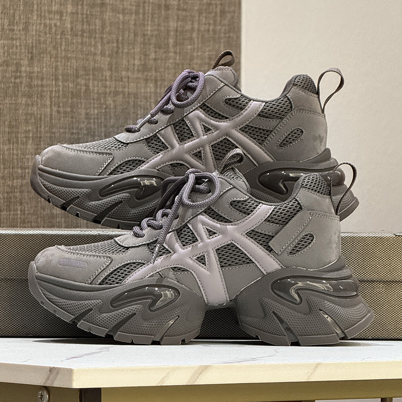 In stock dad shoes for women, new style for autumn and winter 2025, height increasing thick-soled casual and versatile trendy sneakers, muffin shoes f