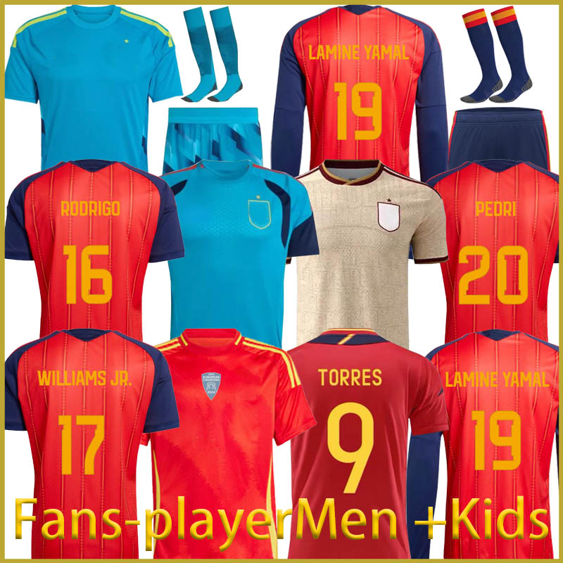 26 27 Espana soccer jerseys LAMINE YAMAL PEDRI MORATA 2026 27 World Cup Spain WILLIAMS JR Spanish Espana OLMO CARVAL fans Player football shirt home away men kids kit