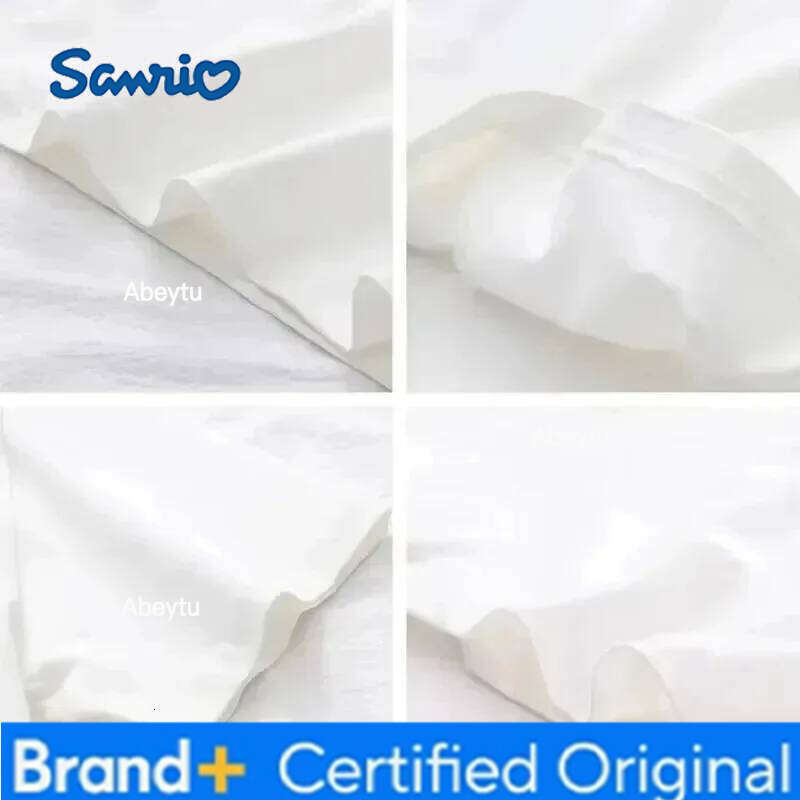 Sanrio Official Hello Kitty Women's Cute Red Bow Pattern Top Soft Round Neck Style Fan Birthday Party T-Shirt H260120