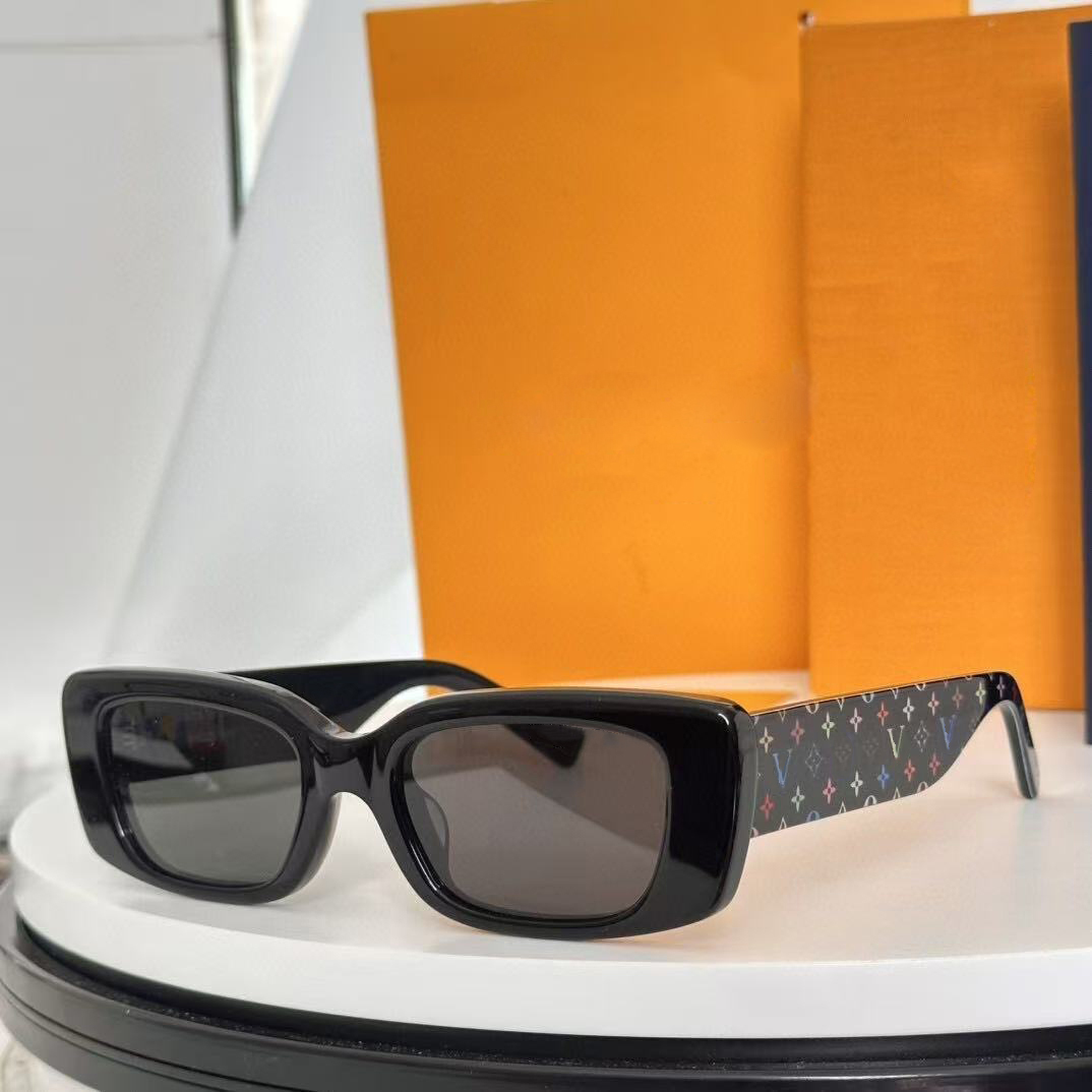 Designer Sunglasses For Women Men Colorful logo Fashion Style Square Frame Summer Polarized Sun Glasse Patchwork color Classic Fashion With Box good