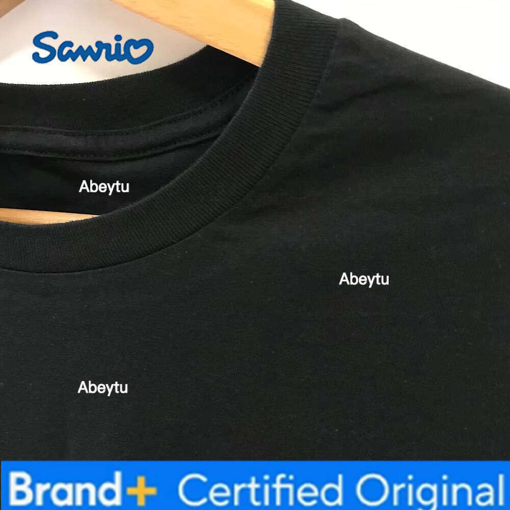 Sanrio MINISO Ashion Summer New HelloKitty Cartoon Cat Design Style Men Women T-Shirt Loose Fit Korean Version Age-Reducing Student Top H260120