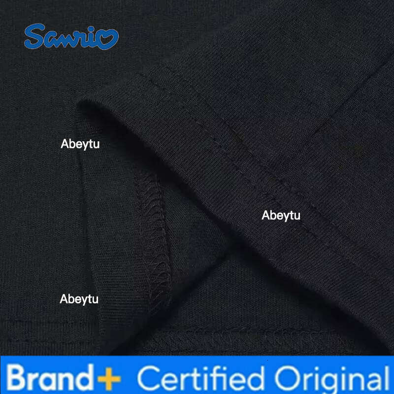 Sanrio Kuromi T-Shirt for Women Cute Heart Print Crew Neck Casual Top Everyday Wear Relaxed Style Short Sleeve Character Costume H260120