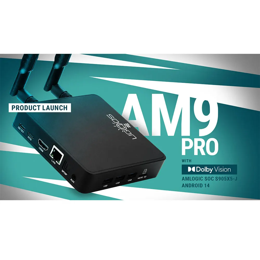 UGOOS AM9 Pro Amlogic S905X5-J Android 14 LPDDR5 4G 64G Smart TVBOX Supoprt AI-SR 4K WiFi6 BT5.2 1000M Upgrade From AM9