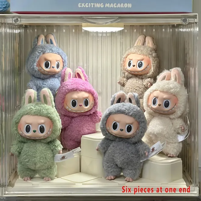 High quality Labubu Plush Doll V1 V2 V3 Style Bd Box The Monsters big into energy Exciting Macaron have a seat Series Toys Cute Action Anime Figure Ki