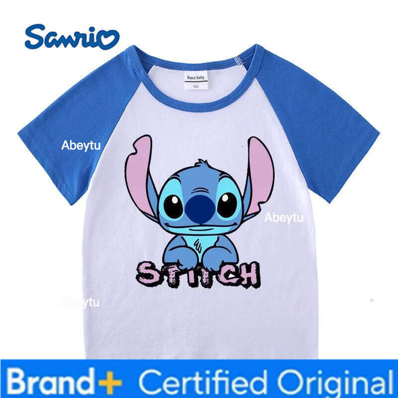 Sanrio Cartoon Cute Hello Kitty Baby Girl Summer T Shirts Tops Crewneck Toddler Costume Children Clothing Short Sleeve Kids Tees 1-8Y H260120