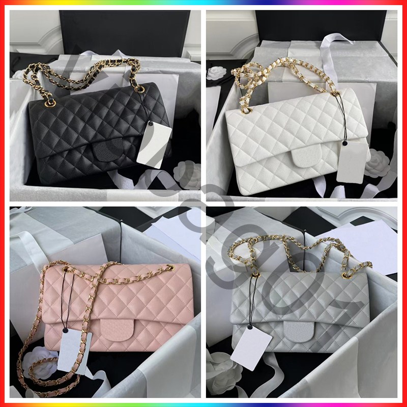 10A Designer bag luxury shoulder bag high-quality caviar flap handbag chain cc bag women's fashion gold sliver hardware turn lock crossbody bag classic wallet purse