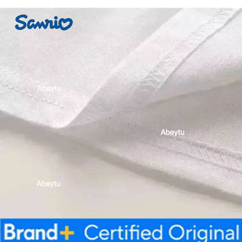 Sanrio MINISO Hello Kitty Y2K Korean Anime Cute Women's Couple Fashion Loose Comfortable T-shirt Top Large Size H260120