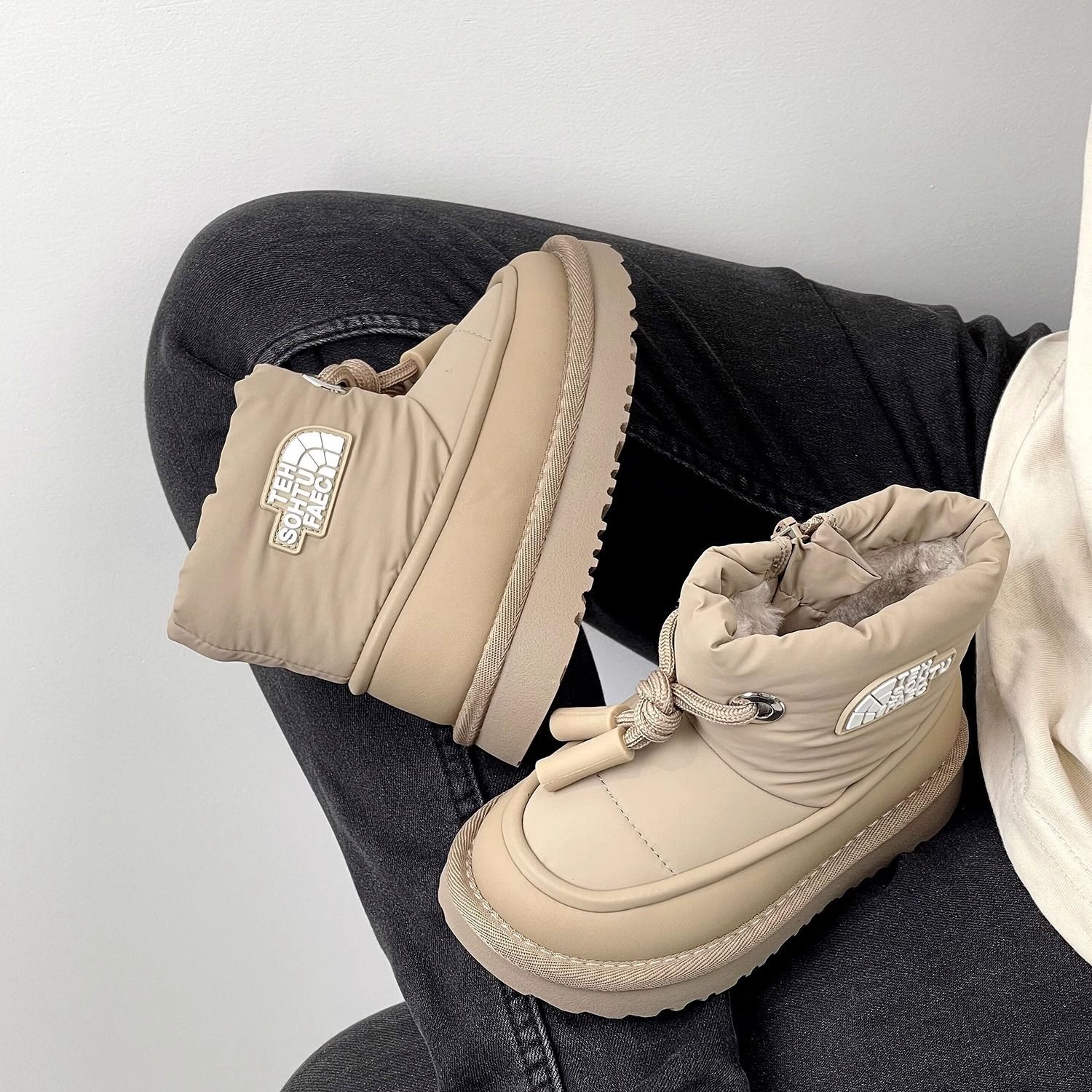 Kids' Snow Boots 2026 New Winter Waterproof Plush Lined Thermal Insulated Winter Warm Shoes For Toddler Boys Girls