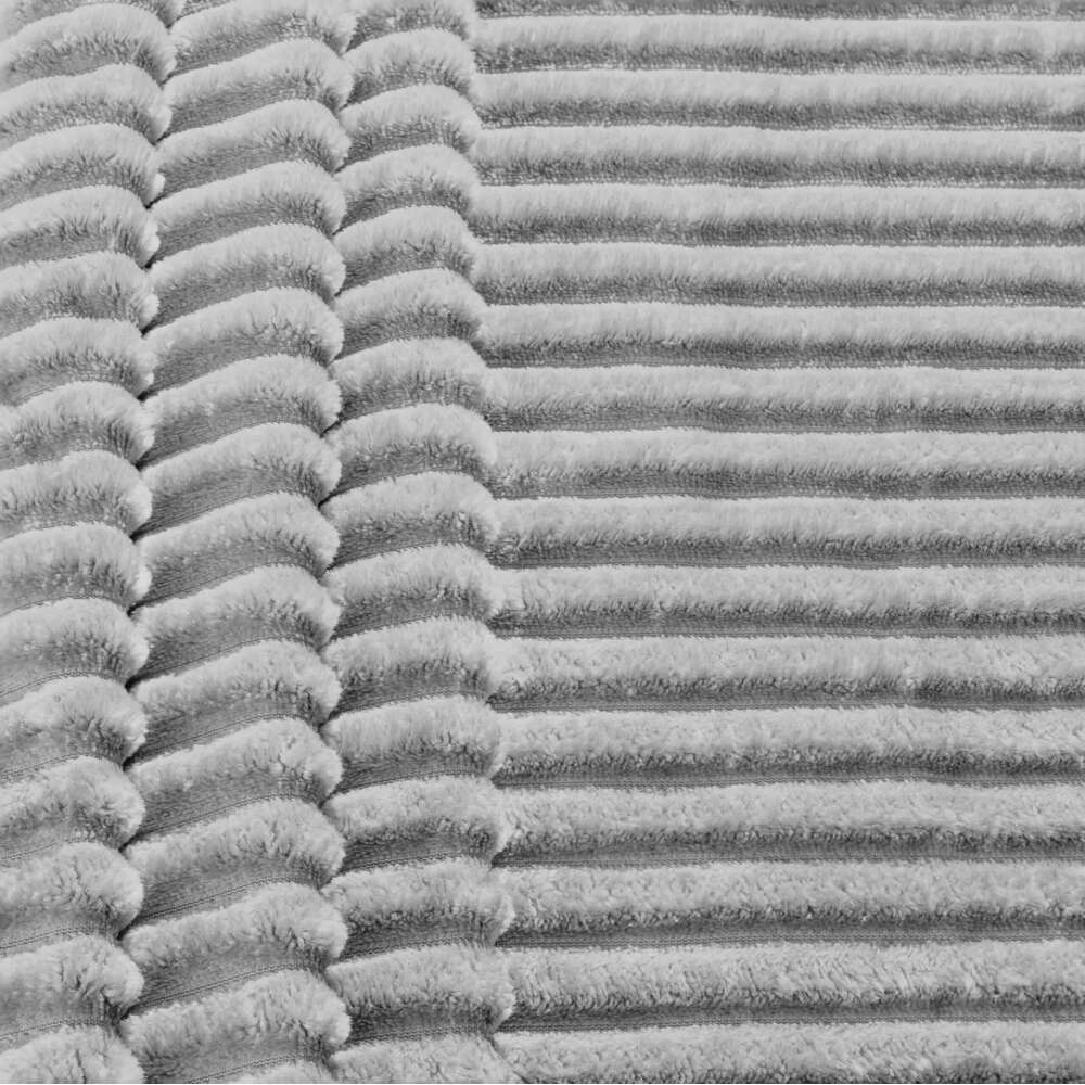 Flannel Poncho 70x100cm Grey Ribbed Striped Soft Warm Throw Blanket for Sofa Couch Office Home Travel Cozy Shawl Wrap W260120