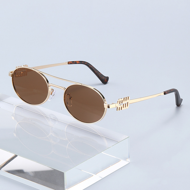 Trendy Sunglasses for Men and Women, New Retro Double Bridge Small Oval Sunglasses, UV Protection Glasses Wholesale