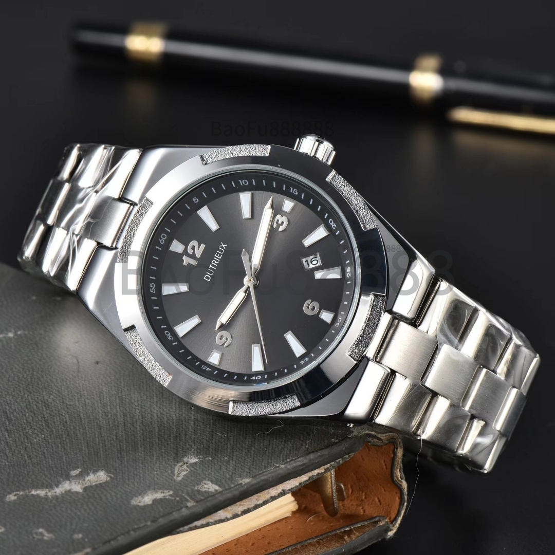 Classic Wristwatch Luxury Quartz Watches for Men Date Steel Strap Daily Fashion Designer Cool Watch for Male Business Clocks for Gift Wholesale Dropshipping