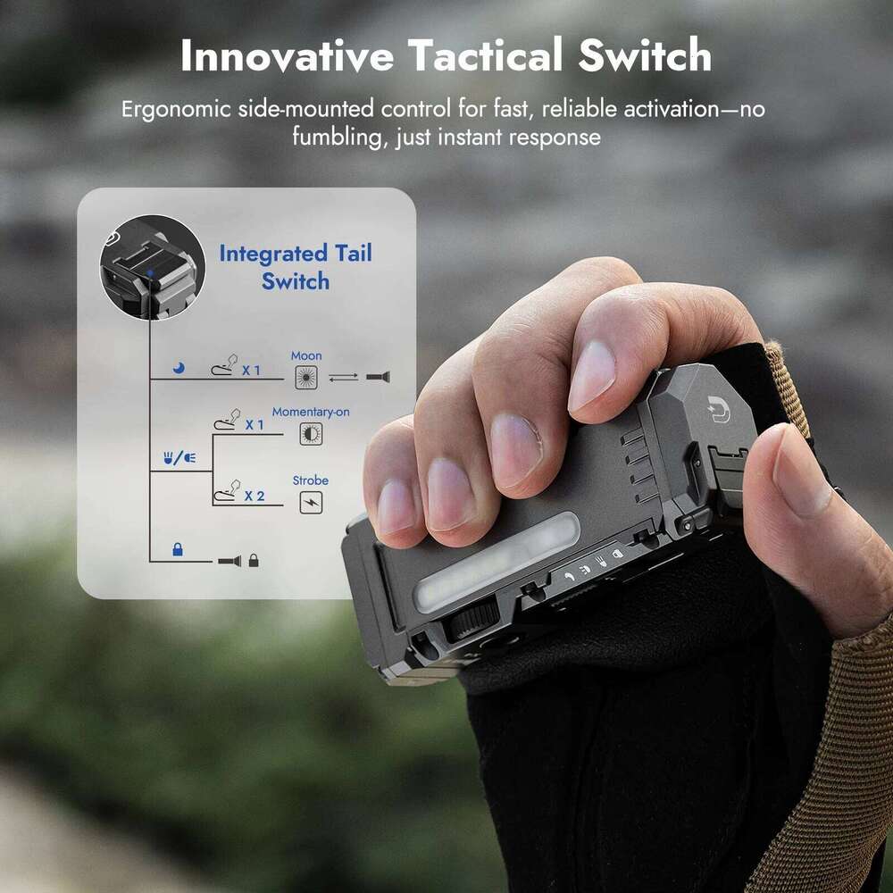 WUBEN X4 EDC Flat RGB Light, 1500 Lumens Mini Flashlight with Tactical Switch and Magnetic, IP68 Portable Pocket X260120