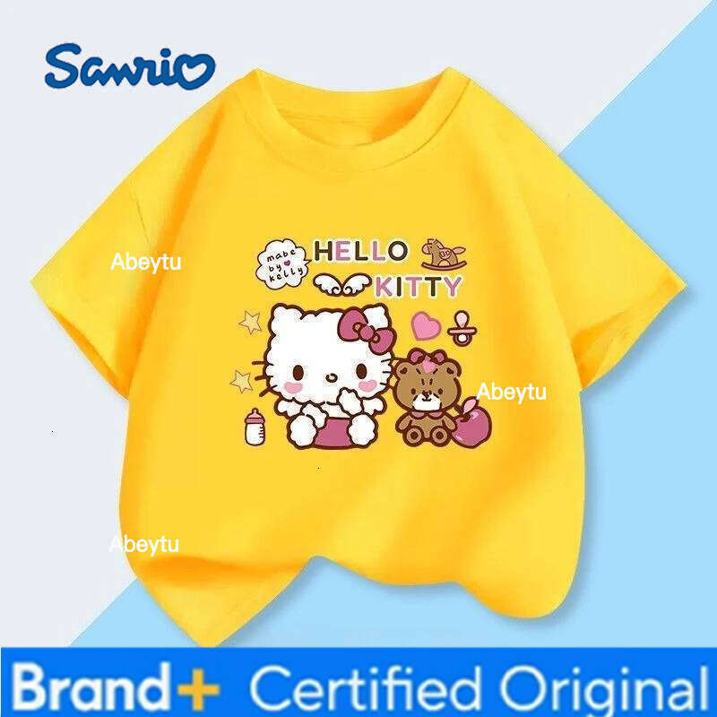 Sanrio Summer Hot Sale Cinnamoroll Kids T-shirt Comfort Loose Breathable Machine Washable Low Maintenance Tops H2601201