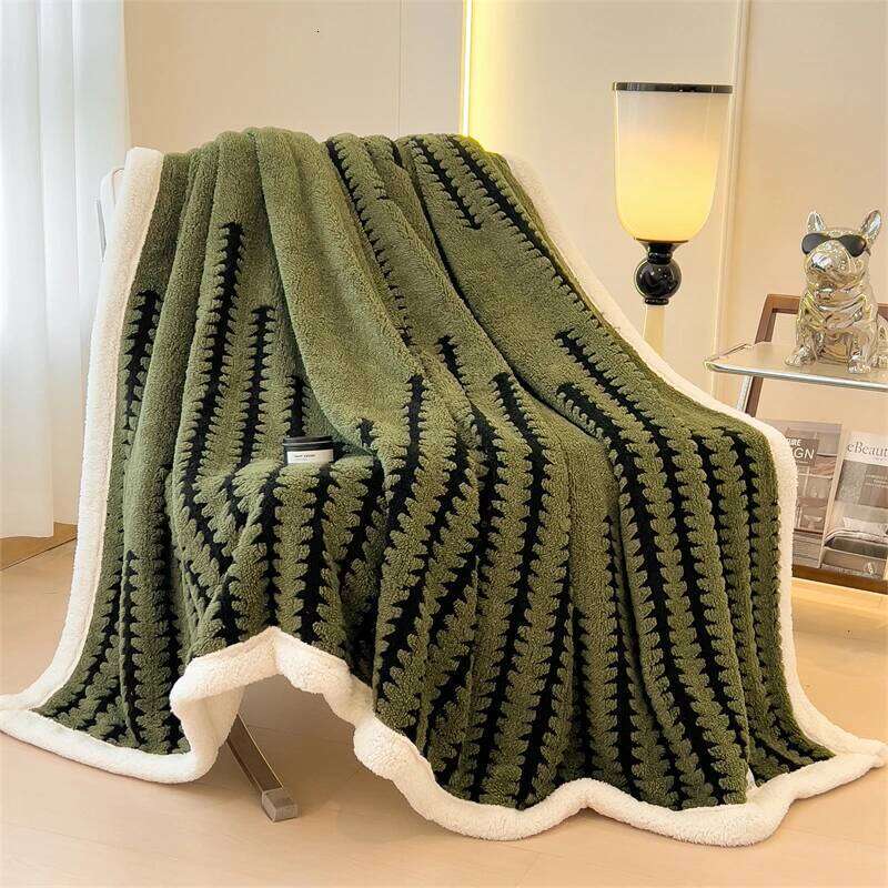 Thick and Warm Flannel Super Soft Fluffy Queen Size Bed Cozy Skin-friendly Multifunctional Nap Blanket W260120