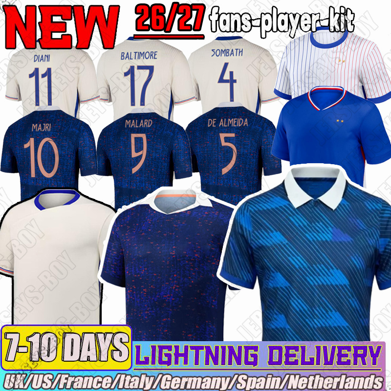 2026 France jersey 25 26 kids MBAPPE OLISE SALIBA EKITIKE soccer jersey UPAMECANO BARCOLA 25 26 football jersey J-KOUNDE CHERKI KONE CAMAVINGA shirt kids kit