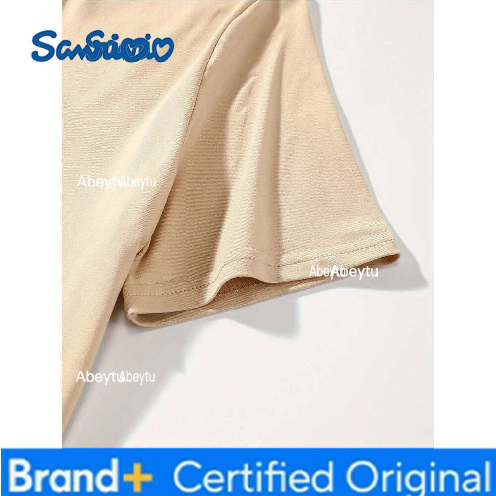 Sanrio Pochacco Cartoon T-Shirt Kawaii Casual Versatile Top for Girls Girl's Fashion Basic Fit Graphic Matching Family Outfits H260120