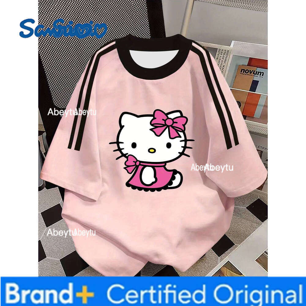Sanrio 2025 New Hello Kitty 3D Print Women's Short Sleeve T shirt Summer Casual Loose Men's T-Shirt Oversized Shirt Y2k Clothes Tee Top H260