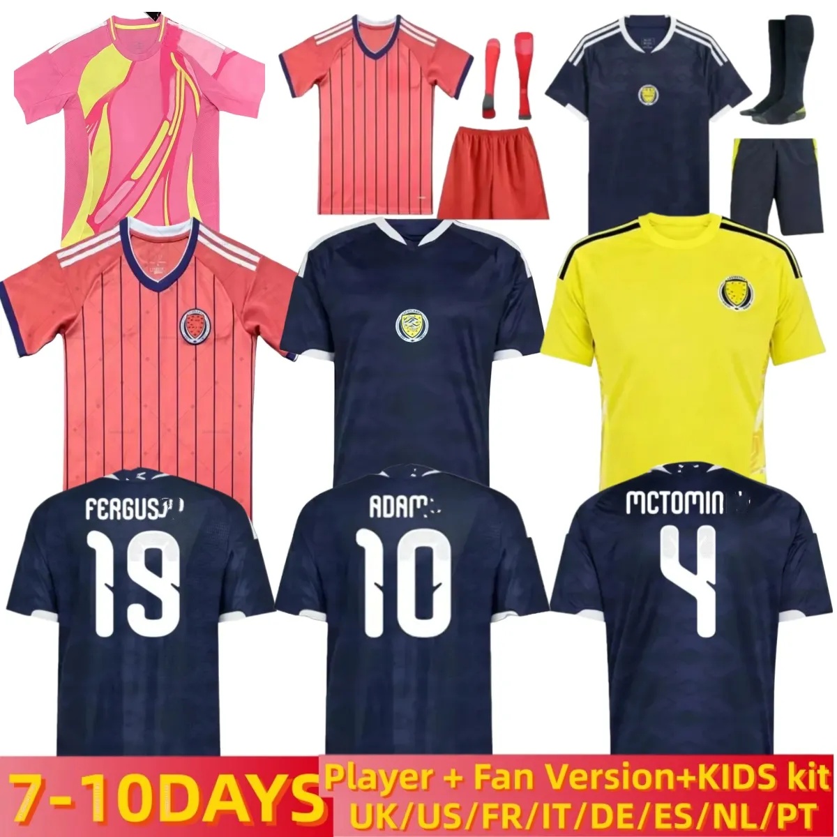 2026 Scotland World Cup s football shirt 26 27 Soccer Jerseys ROBERTSON McTominay McGREGOR SHANKLAND MCGREGOR Home maillot goalkeeper men kids kits sets Training 66
