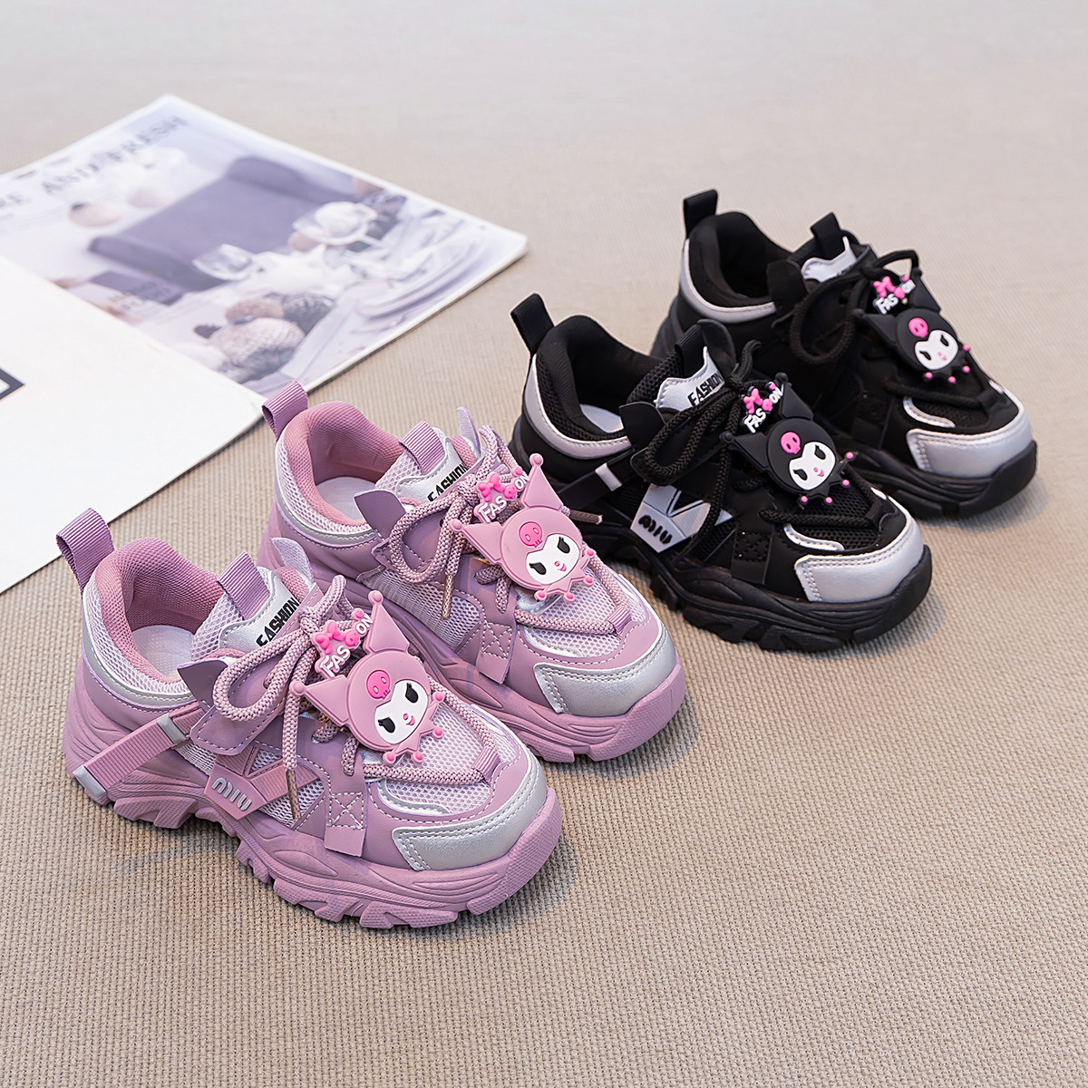 Kids Shoes Spring/Autumn Girls Sneakers Children Casual Shoes Breathable Boys Sports Shoe Fashionable sports shoes (for women) Size 26-37