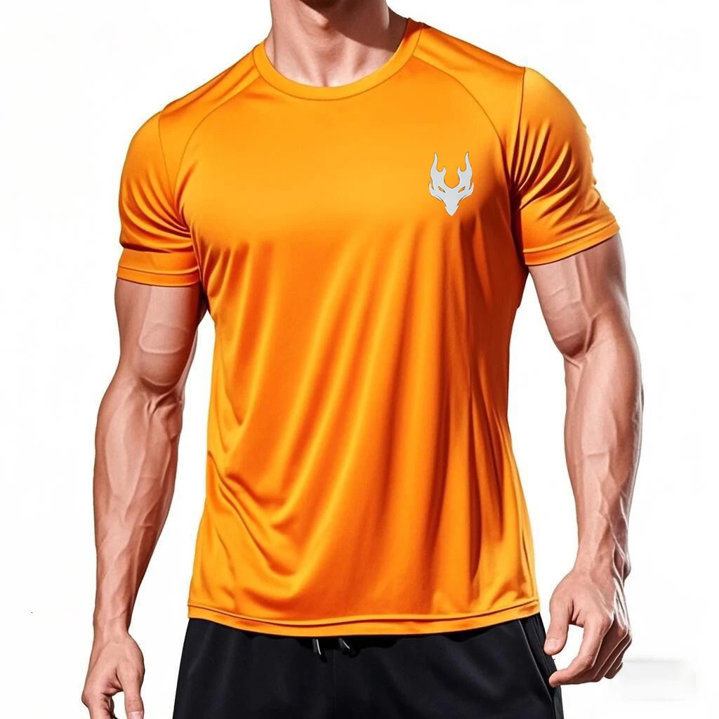 Mens Running T-Shirt Summer Sport Tops Tee Male Football Clothing Quick Dry Tshirt Gym Fitness Workout T Shirt Men 260119