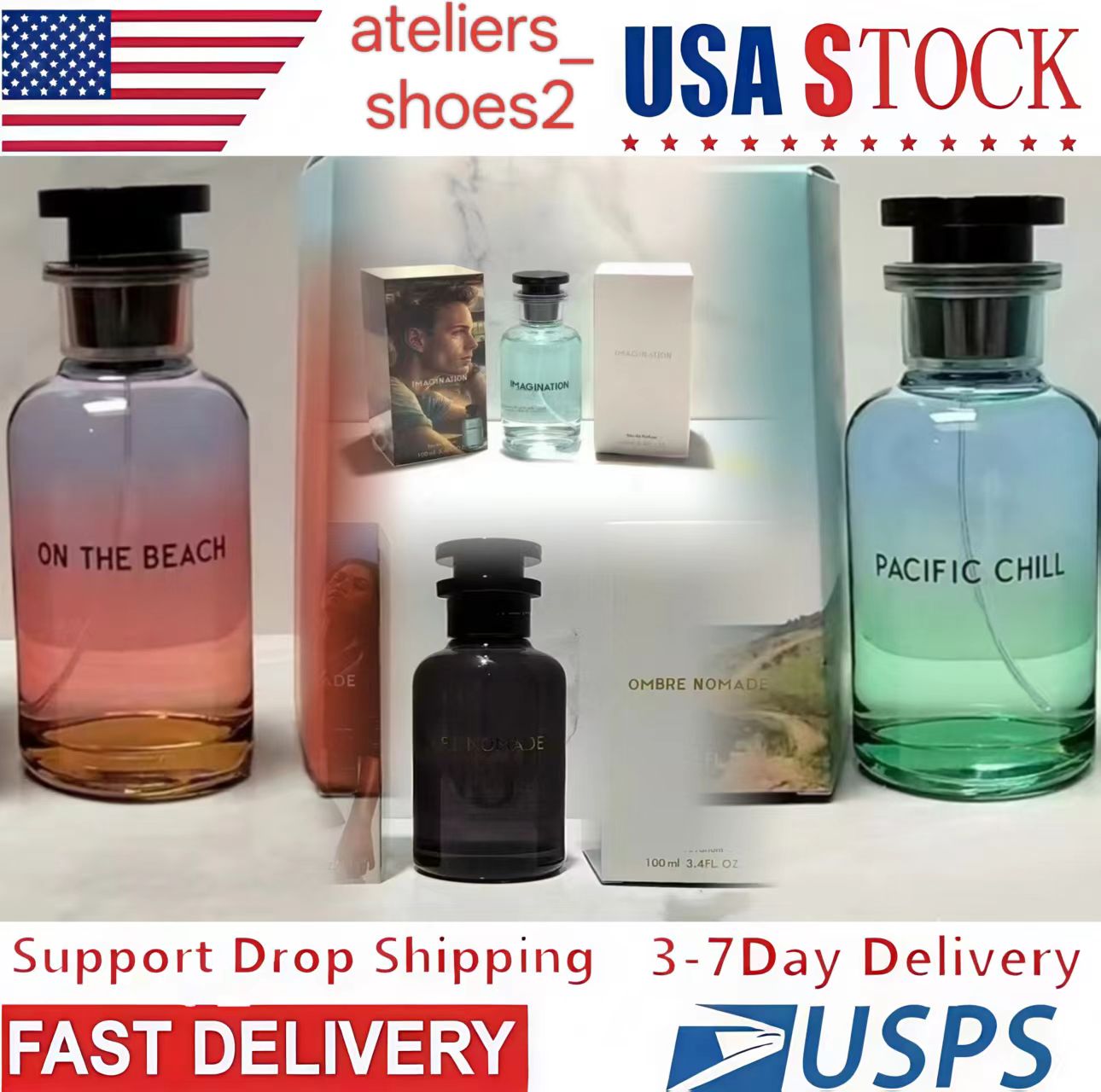 USA 3-7 days fast delivery Lucas PERFUME ex nihilo MY SELF PERFUME IMAGINATION PACIFIC CHILL 100ml Ombre Rose des Vents Women perfume Long lasting fragrance