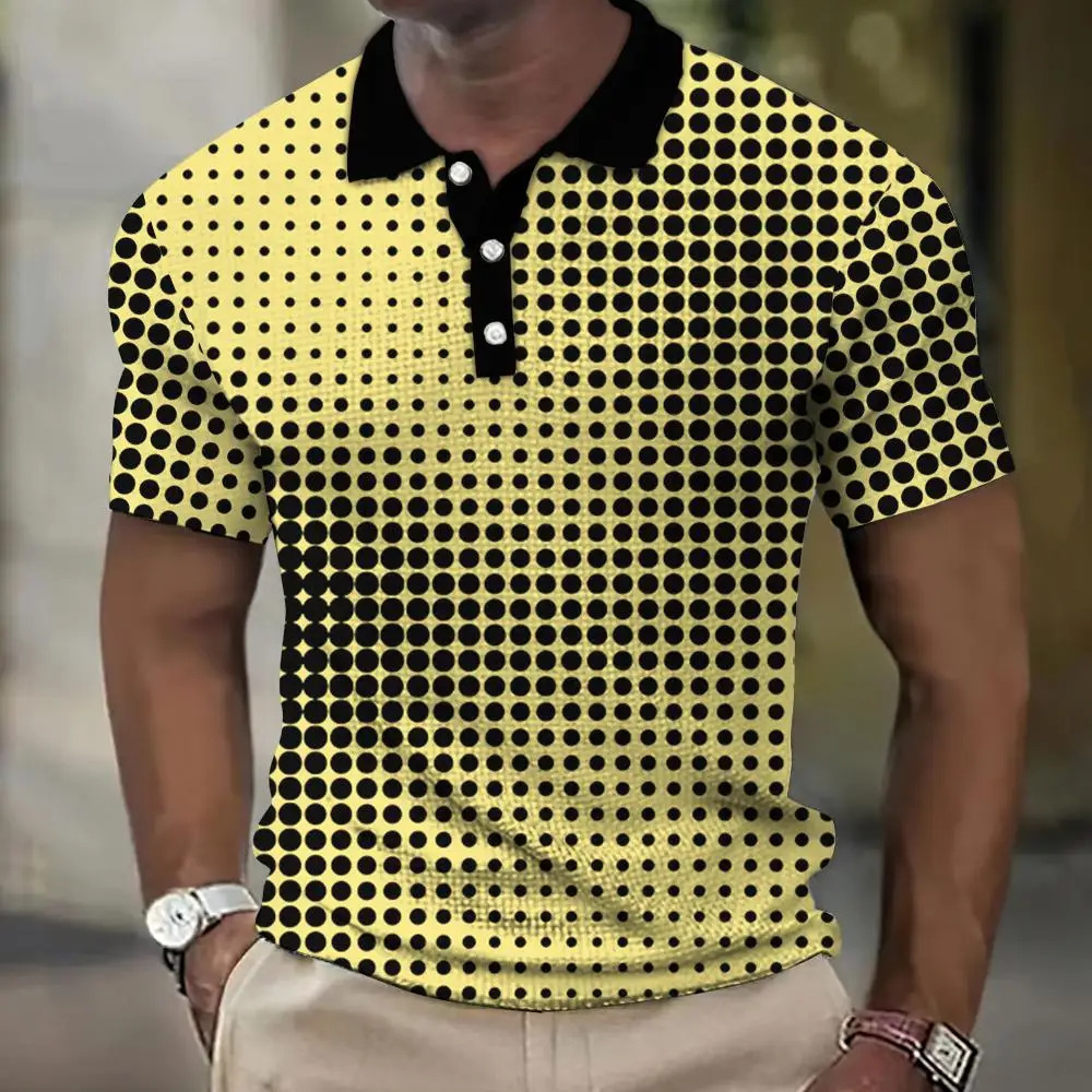 Mens Polo Shirt For Men 3d Spot Printed MenS Clothing Street Casual Short Sleeved Fashion Tops Loose Oversized Shirt 260119 - view 4
