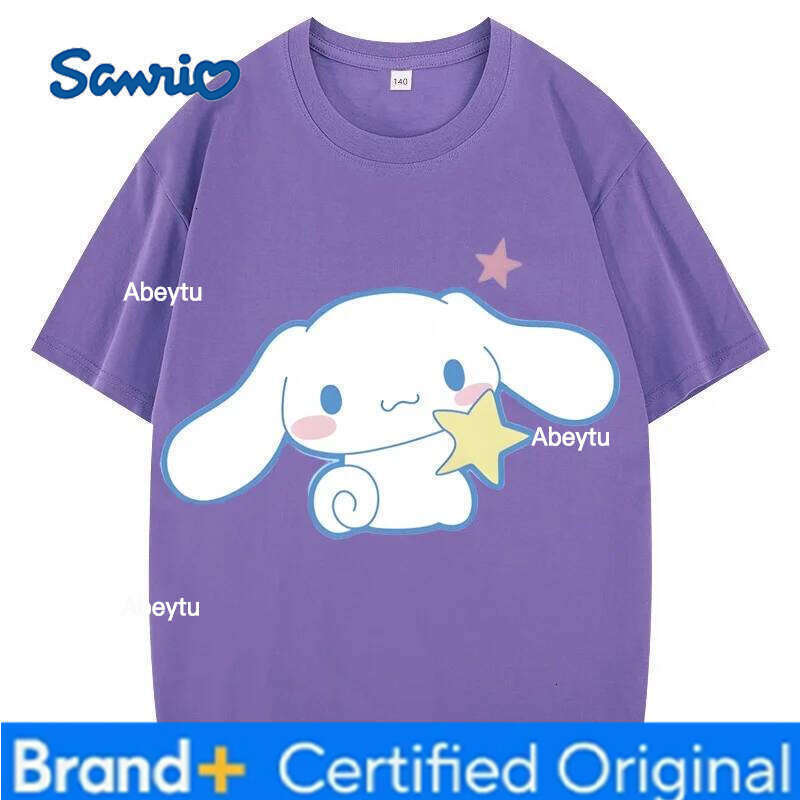 Sanrio New Children's T-Shirt Summer Short Sleeve Cartoon Kids' Clothing Girls Boys - Fun Anime Shirt for Kids H260120