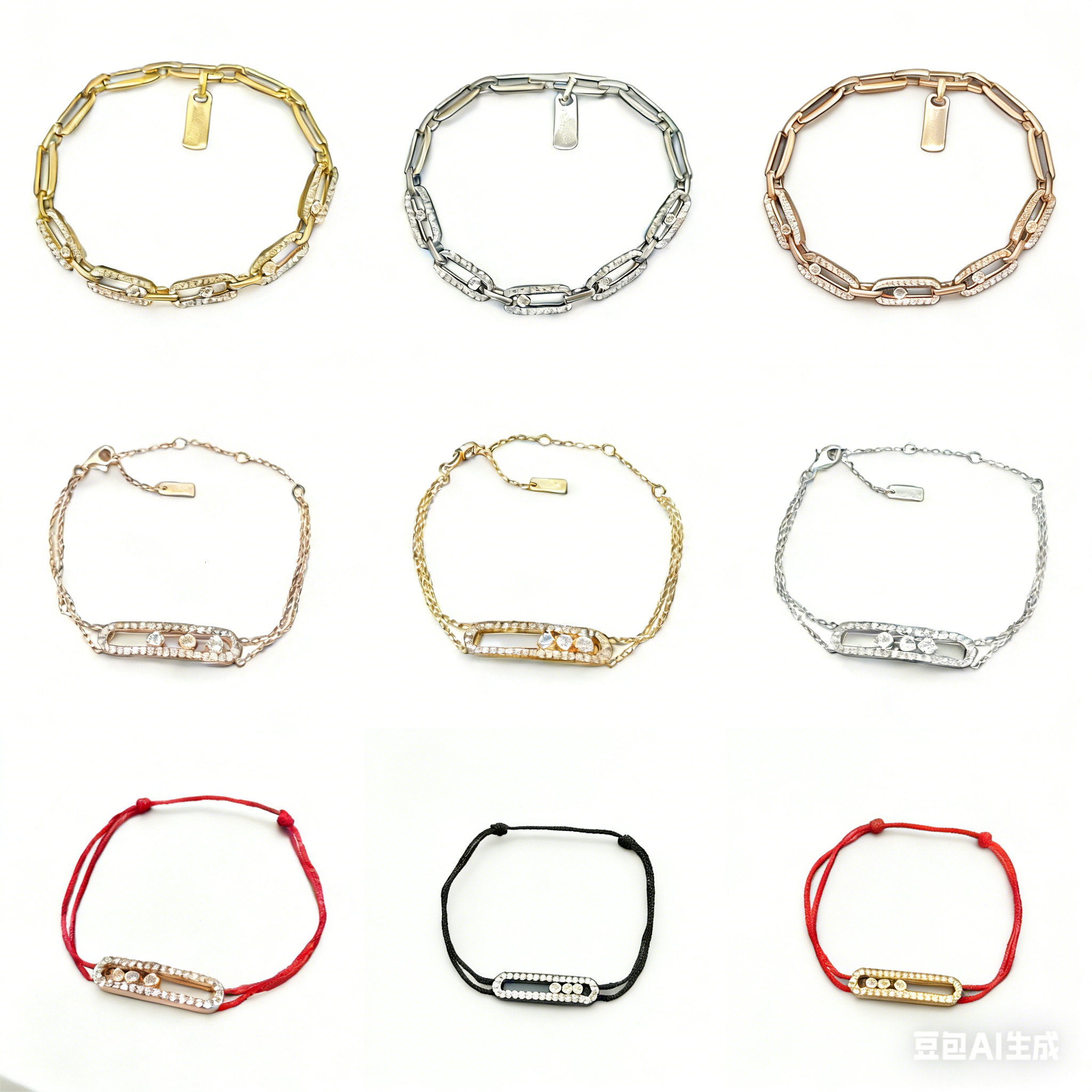 Messi Mesikka Bracelet Jewelry Designer Messikass Charm Bracelet Braclets Jewlery For Woman Versatile Bracelet With Inlaid Diamonds Bracelet Luxe Bangle