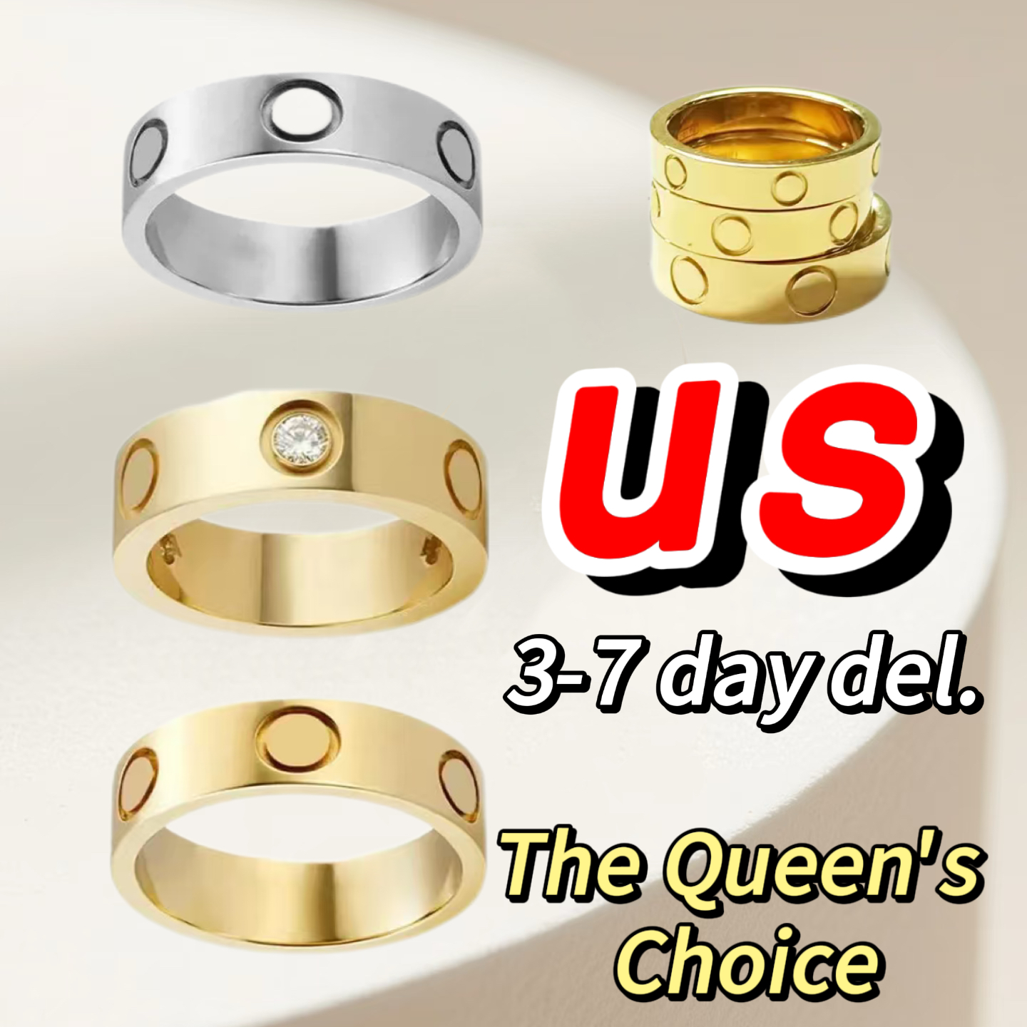 jewely ring designer ring womens couple ring luxury designer jewelry women 4mm 5mm and 6mm