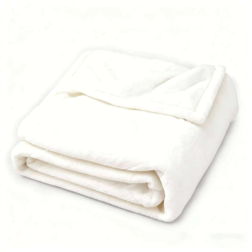 Mermaid Ocean Flannel Blanket - Soft Warm Beige Sofa Decor Throw W260120