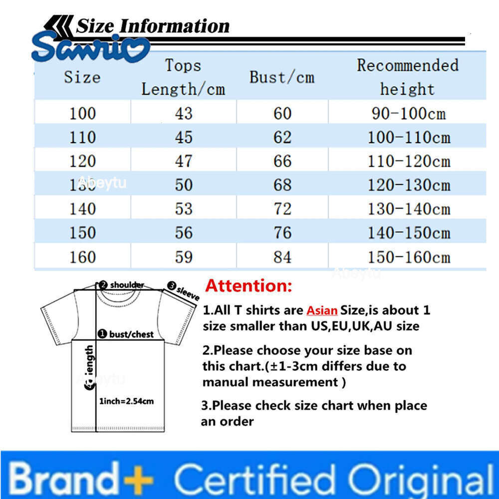 Sanrio Kuromi Children's T-shirt Cute Cartoon Anime Letter A-Z Print Girls Clothes Fashion Kids Toddler Cotton Short Sleeve Tops H2601201