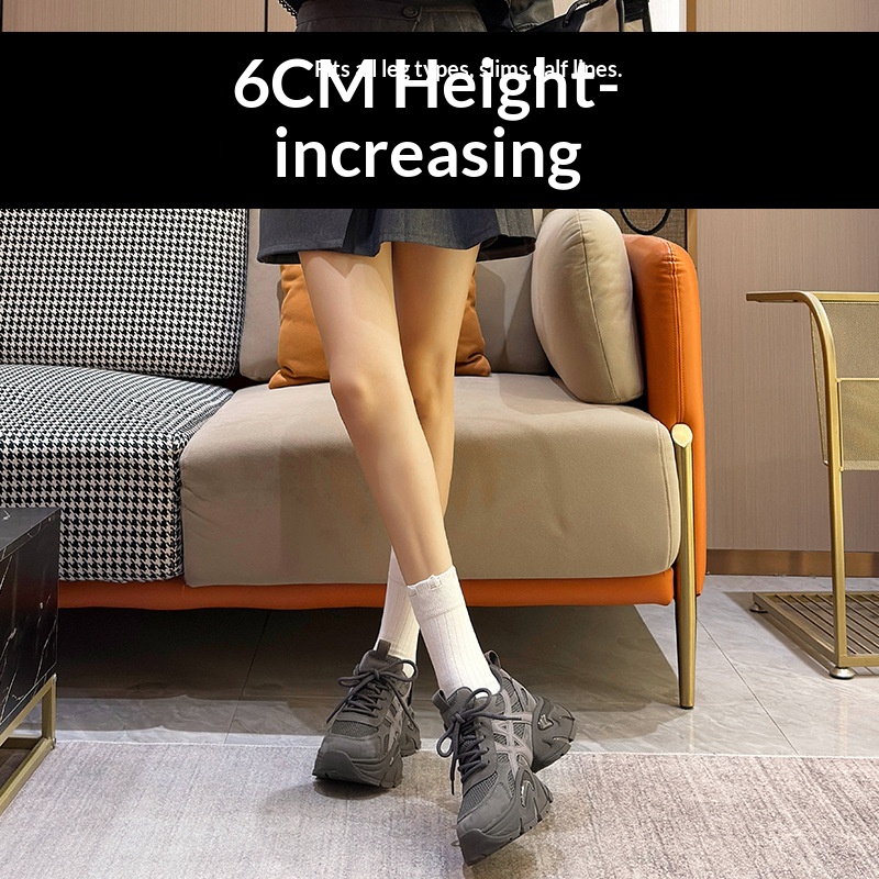 In stock dad shoes for women, new style for autumn and winter 2025, height increasing thick-soled casual and versatile trendy sneakers, muffin shoes f