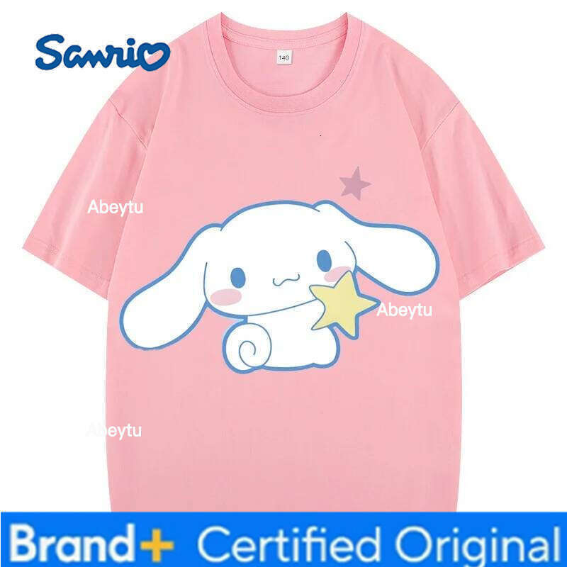 Sanrio New Children's T-Shirt Summer Short Sleeve Cartoon Kids' Clothing Girls Boys - Fun Anime Shirt for Kids H260120
