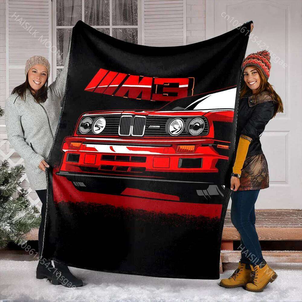 Classic Car Printed E30 Warm Soft and Comfortable Home Blanket for Office Sofa Travel Camping RV Holiday Gifts W260120