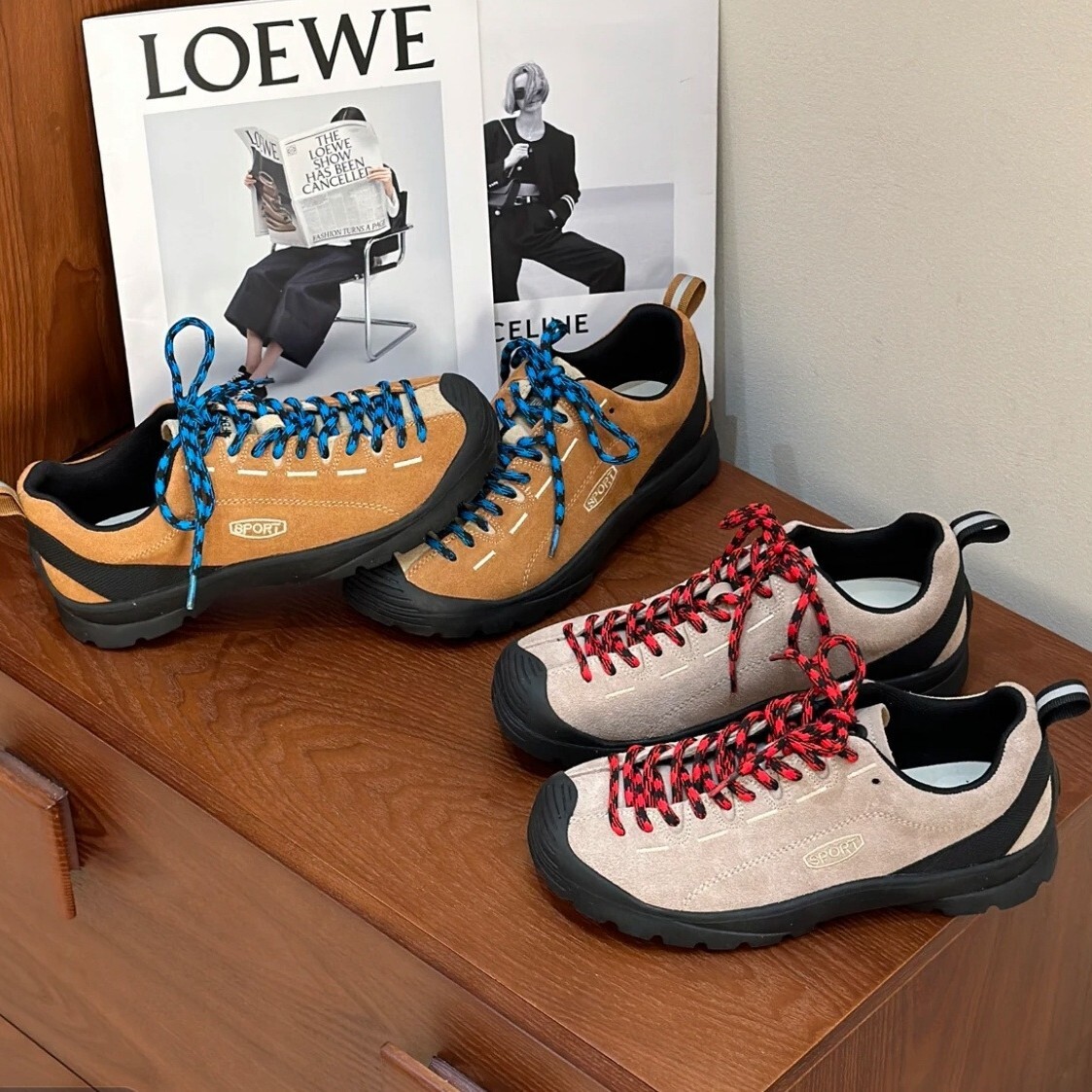 Ddmysports Niche Retro Sneakers For Women New Spring Flat Outdoor Hiking Ugly Cute Casual Shoes Outdoor Shoes