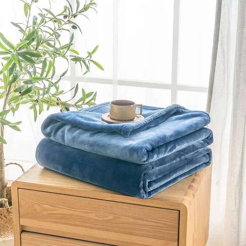 Heavy-Duty Soft Flannel Blanket - Ideal for Air Conditioning & Cozy Afternoon Naps W260120