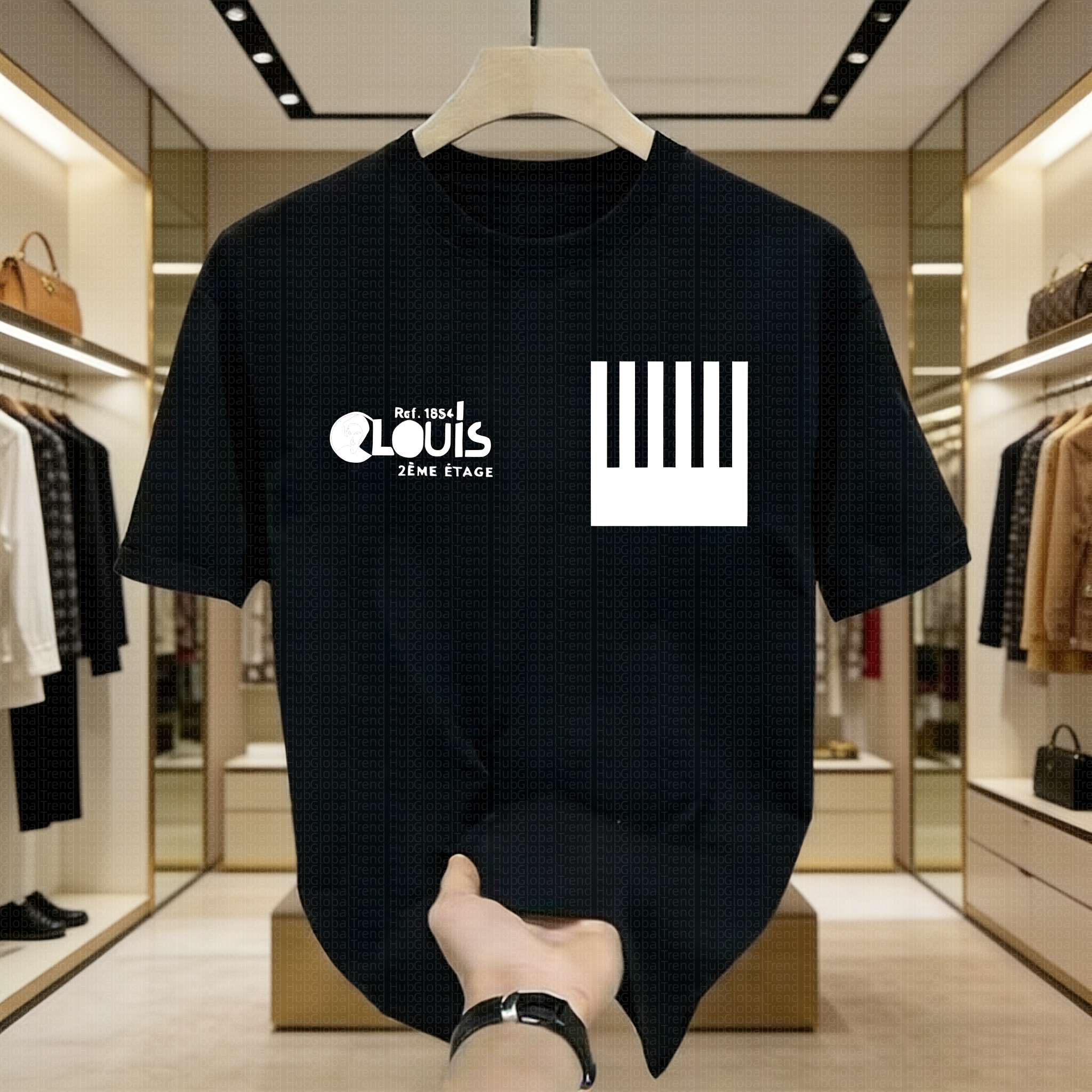 Summer Hot Sale L Style Striped Print t shirt Men Women Loose Crew Neck Cotton Short Sleeve Casual Streetwear Top