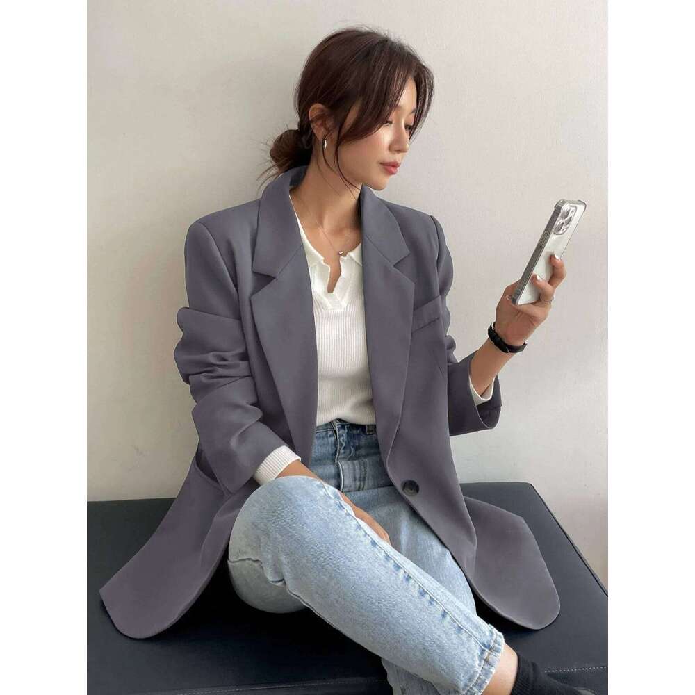 Fitted Woven Blazer… - image