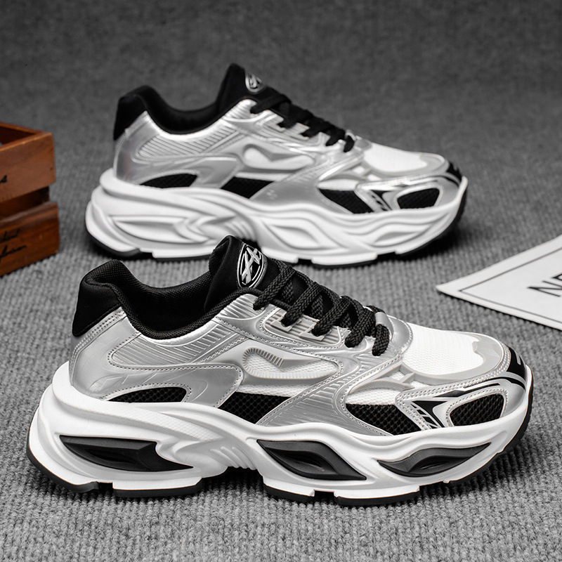 Ddmybagsvip Autumn New Breathable Men S Sports Trendy Versatile Thick Soled Height Increasing Casual Running Dad Shoes Outdoor Shoes