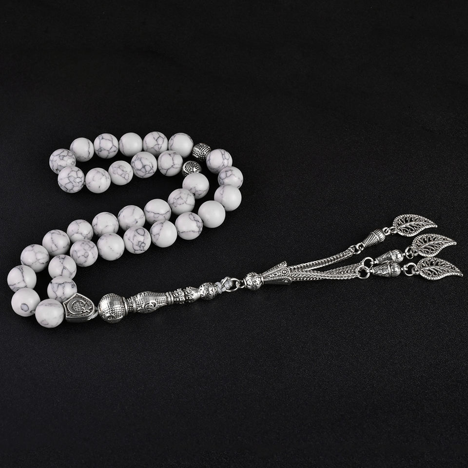 Charm Bracelets Tasbih Natural HOLOLITE STONE Turquoises misbaha isalmic rosary Muslim 3 prayer beads arabic fashion accessories eid gift 230404
