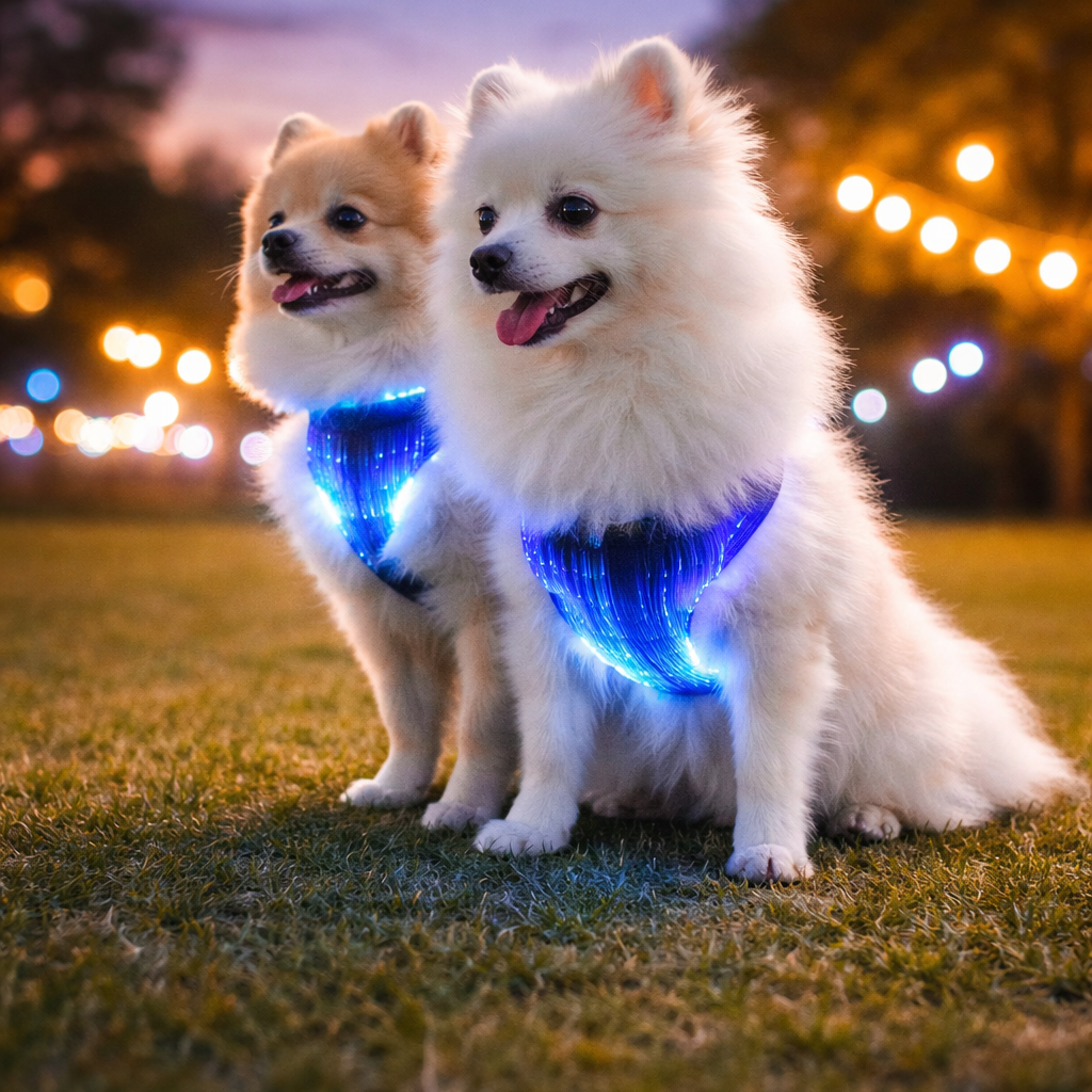 Pet supplies, dog harness, luminous chest strap, suitable for nighttime walking tools, anti loss LED wiring harness, pet dog accessories